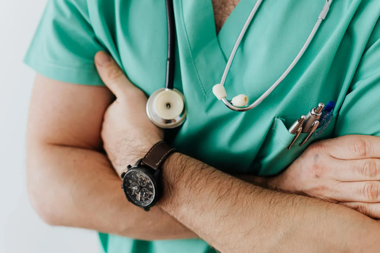 Physician reviewing epilepsy monitoring data